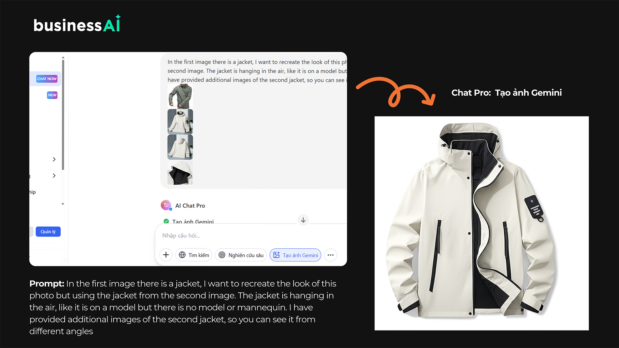 AI Photo Demo - Jacket Recreation